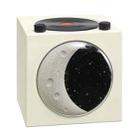 Moon Starry Sky Atmosphere Light Bluetooth Speaker Vinyl Record Audio(White) - 1