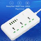 B09 2m 3000W 3 Plugs + PD + 4-USB Ports Multifunctional Flame-Retardant Socket With Switch(US Plug) - 11