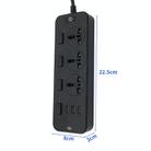 T14 2m 2500W 3 Plugs + 3-USB Ports Multifunctional Socket With Switch, Specification: UK Plug (Black) - 5