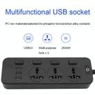 T14 2m 2500W 3 Plugs + 3-USB Ports Multifunctional Socket With Switch, Specification: UK Plug (Black) - 9