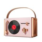 C220 Multifunctional Vinyl Record Player Speaker Portable Handheld Mini Retro Audio, Color: Cherry Pink - 1