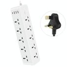 D15 2m 3000W 10 Plugs + PD + 3-USB Ports Vertical Socket With Switch, Specification: UK Plug - 1