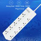 D15 2m 3000W 10 Plugs + PD + 3-USB Ports Vertical Socket With Switch, Specification: UK Plug - 2