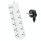 D15 2m 3000W 10 Plugs + PD + 3-USB Ports Vertical Socket With Switch, Specification: EU Plug - 1