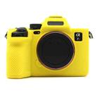 For Sony A7RV Mirrorless Camera Matte Protective Silicone Case, Color: Yellow - 1