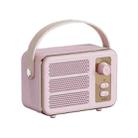 Mini Retro HIFI Level Stereo Sound Handheld Portable Bluetooth Speaker, Color: Pink - 1