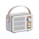 Mini Retro HIFI Level Stereo Sound Handheld Portable Bluetooth Speaker, Color: White - 1