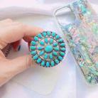 Retro Turquoise Expanding Phone Stand Grip Finger Ring Support, Style: Style 7 - 1