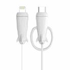 Data Line Protector For IPhone USB Type-C Charger Wire Winder Protection, Spec: Microcephaly +Small Head Band White - 1