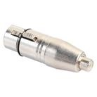 Zinc Alloy XLR Female To RCA Female Lotus Head Microphone Mixing Audio Transit Joint - 1
