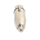 Zinc Alloy XLR Female To RCA Female Lotus Head Microphone Mixing Audio Transit Joint - 3