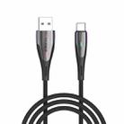 ROMOSS 66W 6A Max USB To USB-C / Type-C Fast Charger Cable With Indicator Lights 1M(Black) - 1