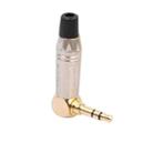 Zinc Alloy L-Shaped 90 Degree 3.5mm Stereo Headset Wire Welding Plug - 1