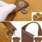 Outdoor Waterproof Camera Bag Leather Waxed Canvas Crossbody Photography Bag(Earth Yellow) - 8