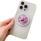 Glue Cartoon Floral Magnetic Airbag MagSafe Phone Telescopic Holder, Without Magnet, Color: 8-Flowers - 1