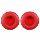 2pcs For Beats Pro Headphones Sheepskin Earmuffs Sponge Earpads(Red) - 2