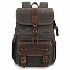 Large Capacity SLR Digital Camera Bag Laptop Backpack Canvas Storage Bag(Grey) - 1
