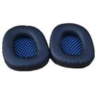 2pcs For Sades SA-901/922/708/906i Sponge Headset Cover Headphone Leather Case Earmuffs(Blue Mesh Model) - 1