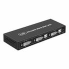 4K DVI USB KVM Switch DVI 2 In 1 Out Adapter Two Computer Shared Switcher Hub(Black) - 1