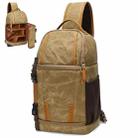 Outdoor Canvas Wear-resistant Waterproof Photography Shoulder Bag(Khaki) - 1