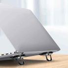1pair Metal Laptop Invisible Stand Mini Desktop Heightening Cooling Rack Folding Keyboard Stand(Black) - 3