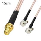 RP-SMA Female To 2 TS9 R WiFi Antenna Extension Cable RG316 Extension Adapter Cable(15cm) - 1