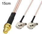 SMA Female To 2 CRC9 R WiFi Antenna Extension Cable RG316 Extension Adapter Cable(15cm) - 1