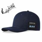 Bluetooth 5.0 Binaural Stereo Wireless Music Calling Cap Outdoor Sports Baseball Hat(Navy Blue) - 1