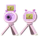 S2 2.4-Inch 180-Degree Flip-Screen 1080P HD Cartoon Children Digital Camera With Stand(Violet) - 1