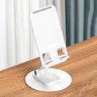 360 Degree Rotating Aluminum Alloy Phone Holder Desktop Telescopic Bracket(White) - 1