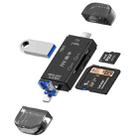 JINGHUA USB2.0 Multi-Function Card Reader SD/TF Dual Card Slot Cell Phone Computer Card Reader(Black) - 1