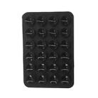 Mobile Phone Silicone 24 Square Shaped Suction Cup Mobile Phone Back Stickers(Black) - 1