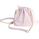 Leather Large-capacity Drawstring Pocket Portable Waterproof Camera Bag(Pink) - 1