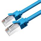 JINGHUA Category 6 Gigabit Double Shielded Router Computer Project All Copper Network Cable, Size: 1M(Blue) - 1