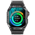K63 1.96-Inch Heart Rate/Blood Oxygen Monitoring Bluetooth Call Sports Smart Watch, Color: Black - 1
