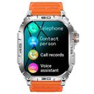 K63 1.96-Inch Heart Rate/Blood Oxygen Monitoring Bluetooth Call Sports Smart Watch, Color: Orange - 1