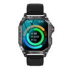 K63 1.96-Inch Heart Rate/Blood Oxygen Monitoring Bluetooth Call Sports Smart Watch, Color: Black Leather - 1