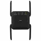 1200Mbps 2.4G / 5G WiFi Extender Booster Repeater Supports Ethernet Port Black EU Plug - 1