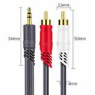 JINGHUA 3.5mm To 2RCA Audio Cable Game Console Outdoor Audio Connection Cable, Size: 15m(Grey) - 2