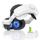 For Meta Quest 3 Rechargeable Headband Adjustable Headstrap Built In 6000mAh Battery(White) - 1
