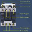 CHNT CJX2-1201 12A 220V Silver Alloy Contacts Multi-Purpose Single-Phase AC Contactor - 3