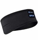 Sleep Bluetooth Bandana Headband Wireless Music Sport Headband Built-in Sleep Music Eye Mask(Black) - 1