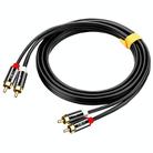 JINGHUA 2RCA Double Lotus Plug Audio Cable Left/Right Channel Stereo Amplifier Connection Wire, Length: 5m - 1