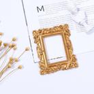 Vintage Gold Resin Mini Photo Frame Earrings Jewelry Decoration Photo Props(Square) - 1