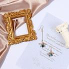 Vintage Gold Resin Mini Photo Frame Earrings Jewelry Decoration Photo Props(Square) - 3