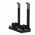 Dual-Purpose Laptop Vertical Stand Storage Rack Desktop Heightening Cooling Base(Black) - 1