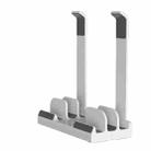 Dual-Purpose Laptop Vertical Stand Storage Rack Desktop Heightening Cooling Base(White) - 1