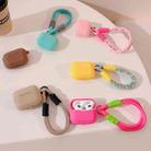For AirPods 3 Dopamine Contrast Color Silicone Earphone Cover With Hand Strap(Pink) - 2