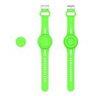 For AirTag Watch Strap Tracker Silicone Protective Case Anti-lost Device Cover, Color: Luminous Green - 1
