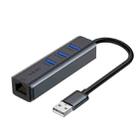 JINGHUA Gigabit LAN Converter For Computer External Driverless Network Card, Specification: USB3.0 Four Port - 1